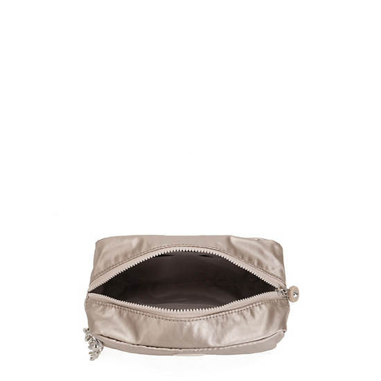 Bolsas Kipling Gleam Metallic Pouch Beige | MX 2132BE